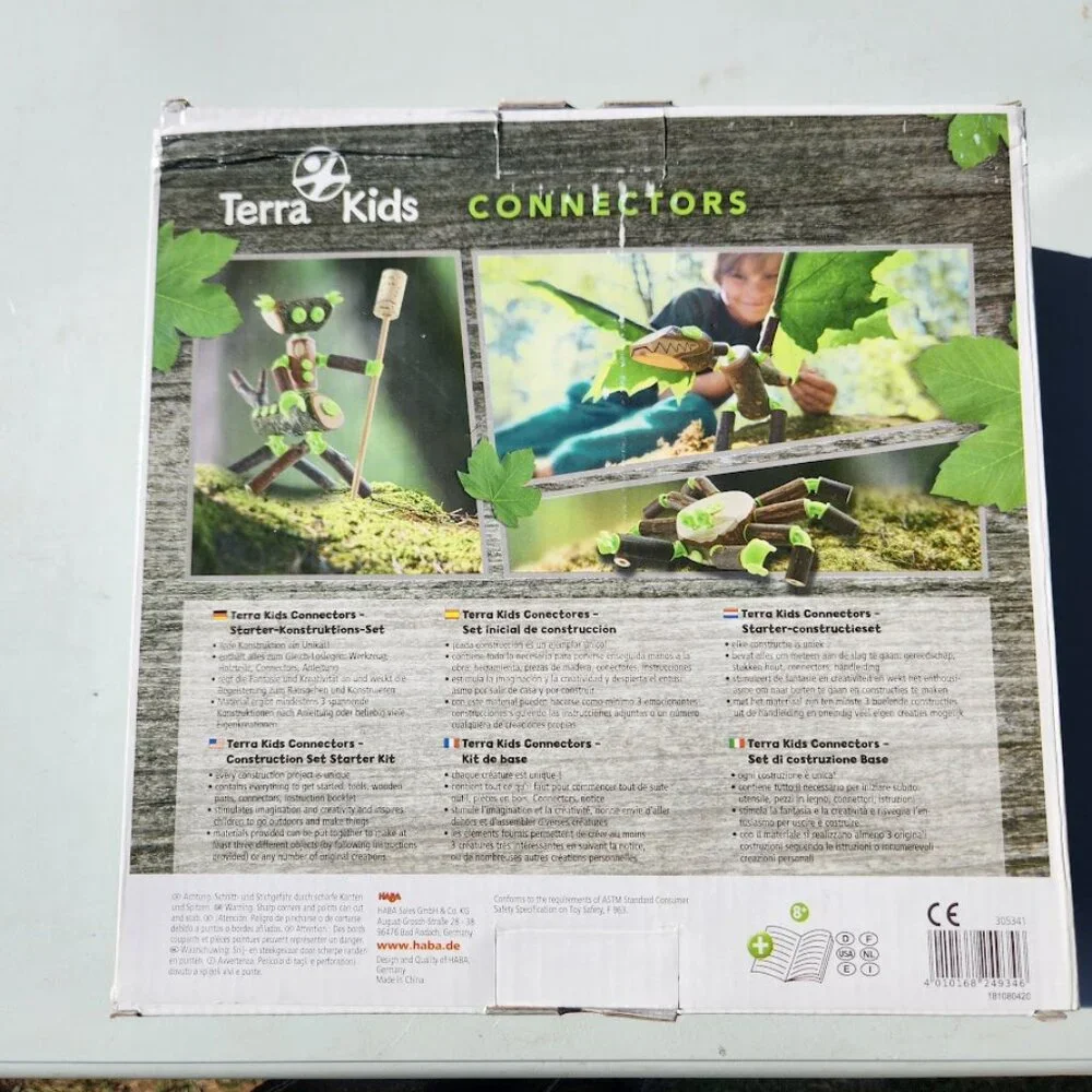 HABA Terra Kids Connectors Backyard Nature Craft Kit STEM ENGINEERING Toy NEW Mo